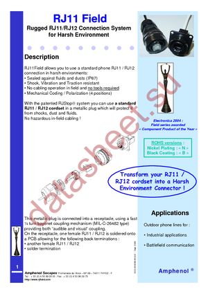 RJ11F21N datasheet  